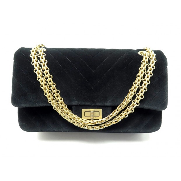 NEUF SAC A MAIN CHANEL 2.55 VELOURS CHAINE BIJOU BANDOULIERE HAND BAG 9700€