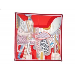 NEUF FOULARD HERMES LA SELLE IMAGINAIRE JAN BAJTLIK CARRE 90 EN SOIE SCARF 495€