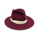 NEUF CHAPEAU BORSALINO BY NICK FOUQUET TAILLE 59 EN VELOURS BORDEAUX HAT 740€