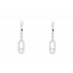 NEUF BOUCLES D'OREILLES MESSIKA CREOLES MOVE UNO 12037-WG OR 18K EARRINGS 2090€