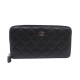 PORTEFEUILLE CHANEL LONG ZIPPE CLASSIQUE LOGO CC CUIR CAVIAR NOIR WALLET 1310€