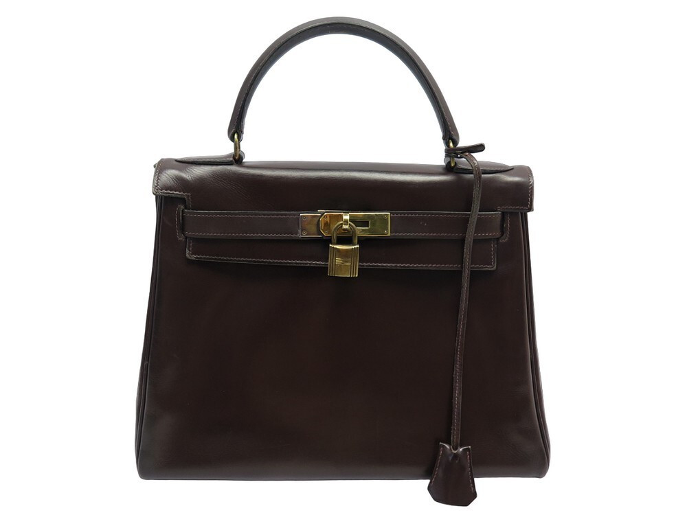 sac a main hermes kelly 28 retourne en cuir