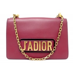 NEUF SAC A MAIN CHRISTIAN DIOR J ADIOR CUIR BORDEAUX BANDOULIERE HAND BAG 3500€