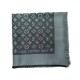 NEUF CHALE LOUIS VUITTON MONOGRAM SHINE M75123 SOIE LAINE NOIR GRIS SHAWL 550€