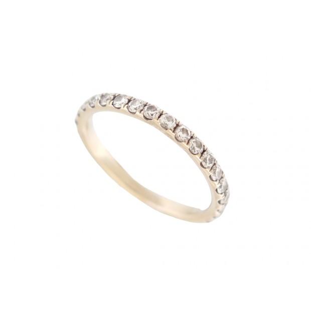 BAGUE ALLIANCE T49 PAVAGE COMPLET 30 DIAMANTS 0.87CT OR JAUNE 18K DIAMONDS RING
