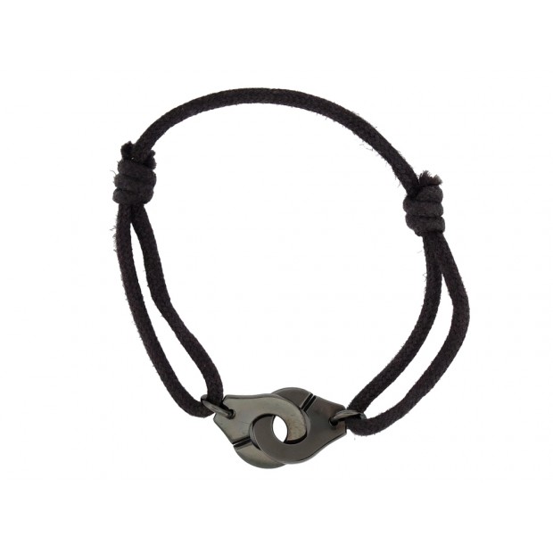 NEUF BRACELET DINH VAN MENOTTES R12 EN ARGENT MASSIF 925 PLAQUE NOIR SILVER 400€