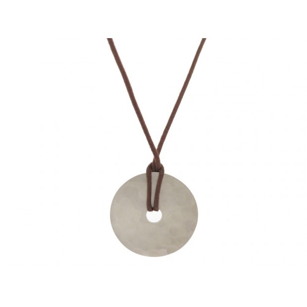 COLLIER DINH VAN PENDENTIF PI CHINOIS 45MM EN ARGENT 925 MARTELE NECKLACE 390€