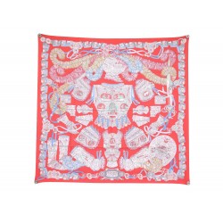 NEUF FOULARD HERMES SOUS L'EGIDE DE MARS PIERRE MARIE CARRE 90 SOIE SCARF 495€