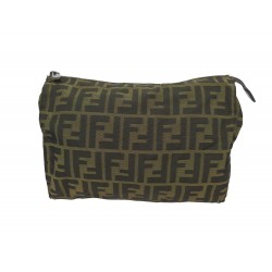 NEUF TROUSSE FENDI TOILE MONOGRAMME ZUCCA 7N0008 CANVAS POUCH CLUTCH 450€