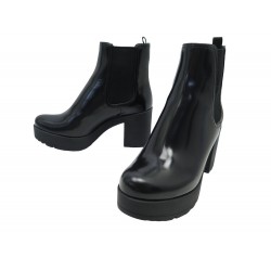 NEUF BOTTINES PRADA CALZATURE DONNA 1T873H CUIR 38.5 IT 39 FR ANKLE BOOTS 1250€