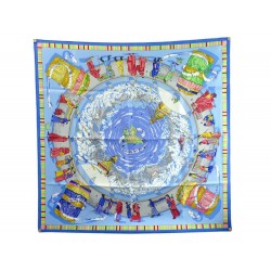 NEUF FOULARD HERMES PRIERES AU VENT D. RYBALTCHENKO CARRE 90 EN SOIE SCARF 495€