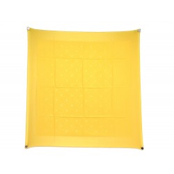 NEUF FOULARD LOUIS VUITTON MONOGRAM LV CARRE 90 SOIE JAUNE YELLOW SCARF 460€