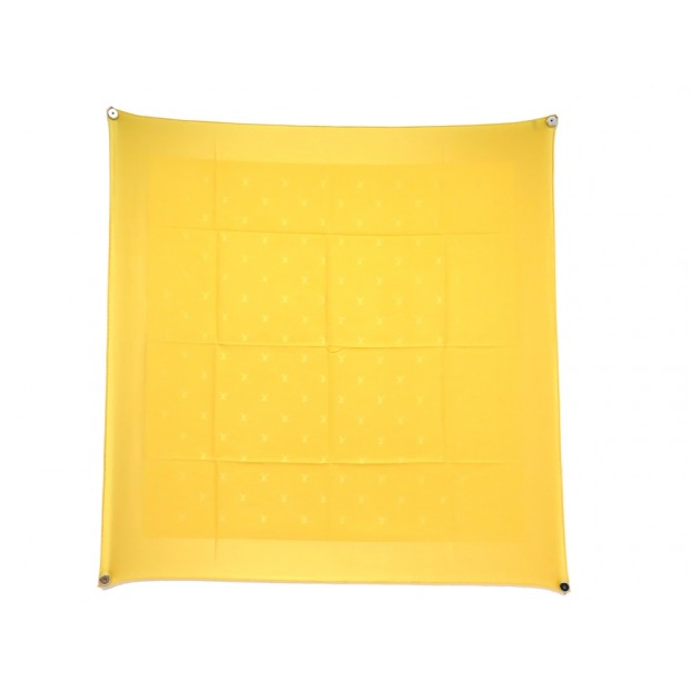 NEUF FOULARD LOUIS VUITTON MONOGRAM LV CARRE 90 SOIE JAUNE YELLOW SCARF 460€