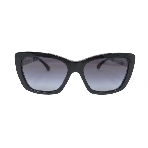 NEUF LUNETTES DE SOLEIL CHANEL PAPILLON 5476-Q RESINE NOIR BLACK SUNGLASSES 650€