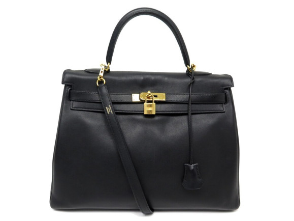 sac a main hermes kelly ii retourne 35 en cuir veau