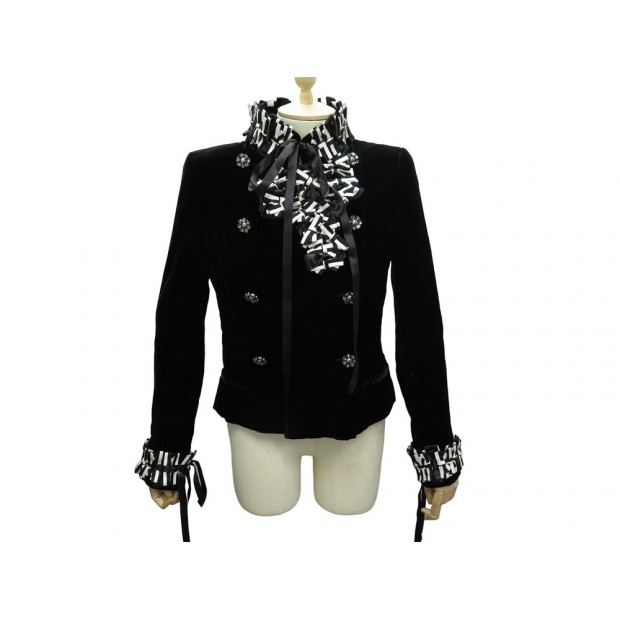 NEUF VESTE CHANEL DOUBLE BOUTONNAGE COL EN RUBANS P33674V11687 M 40 JACKET 9000€