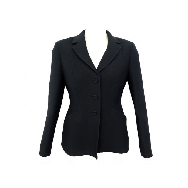 NEUF VESTE CHRISTIAN DIOR BAR 30 MONTAIGNE 38 M LAINE NOIRE BLACK SUIT 3800€