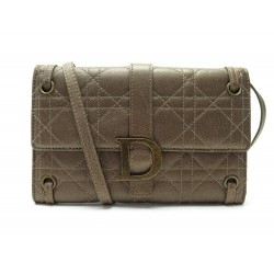 NEUF SAC A MAIN CHRISTIAN DIOR LADY POCHETTE CEINTURE BANDOULIERE CUIR CANNAGE