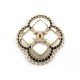 NEUF BROCHE CHANEL LOGO CC & STRASS EN METAL DORE NEW GOLDEN BROOCH 760€