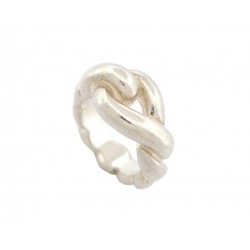 BAGUE HERMES TORSADEE T54 EN ARGENT MASSIF 925 + BOITE TWISTED SILVER RING 505€