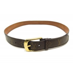 CEINTURE LOUIS VUITTON ELLIPSE 30MM M6919 T85 EN TOILE MONOGRAM MARRON BELT 310€