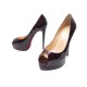 NEUF CHAUSSURES CHRISTIAN LOUBOUTIN ALTADAMA 38 CUIR VERNIS OPEN TOE SHOES 795€