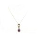 NEUF COLLIER MAUBOUSSIN VRAIMENT TOI 42 CM EN OR BLANC AMETHYSTE ET DIAMANTS