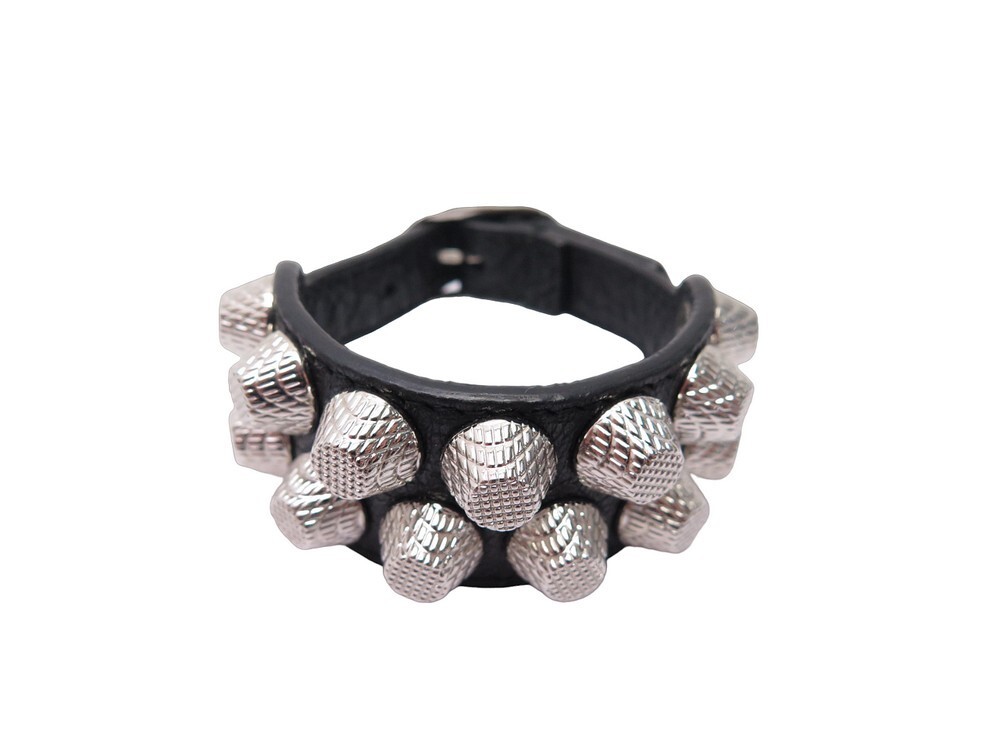 アクセサリー archive BALENCIAGA giant studs bracelet bracelet balenciaga giant stud m en cuir noir