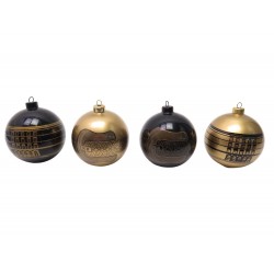 NEUF BOULES DE NOEL FENDI COFFRET VERRE PALACE BOUCLE LOGO CHRISTMAS BAUBLE SET