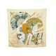 FOULARD HERMES BRISE DE CHARME JULIE ABADIE CARRE EN SOIE BEIGE SILK SCARF 350€