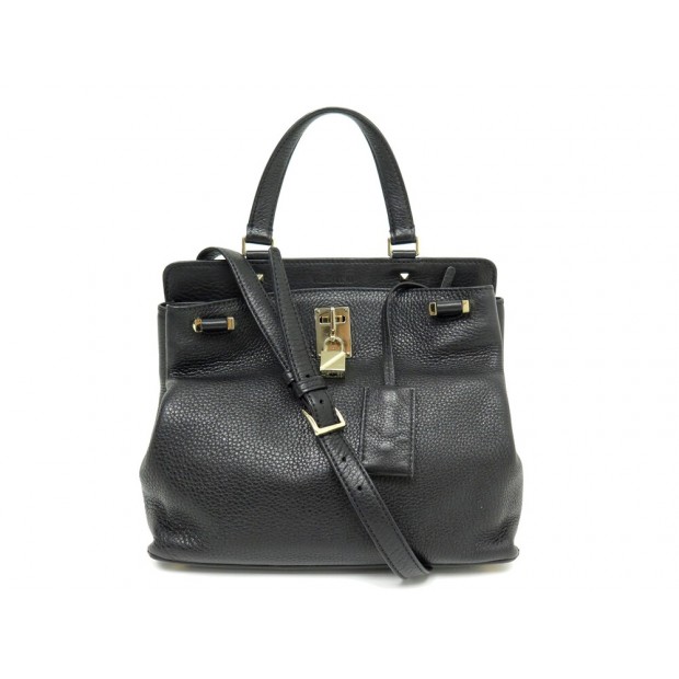 SAC A MAIN VALENTINO JOYLOCK CUIR GRAINE NOIR BANDOULIERE BLACK HAND BAG 1920€