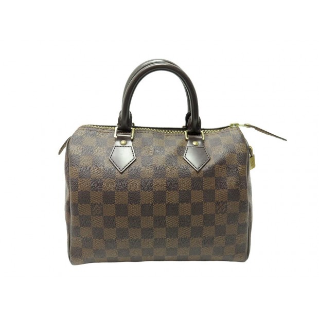 SAC A MAIN LOUIS VUITTON SPEEDY 25 TOILE DAMIER EBENE N41532 PURSE HANDBAG 1550€