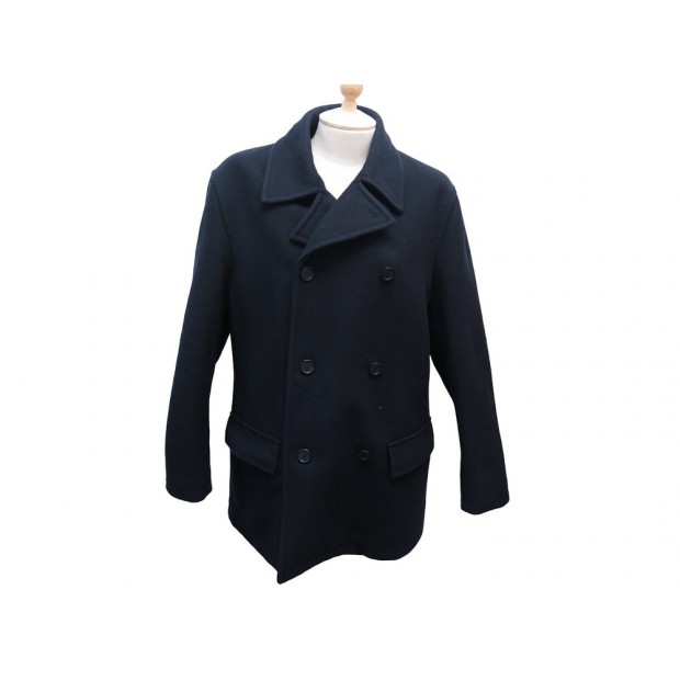 NEUF MANTEAU PRADA CABAN EN LAINE NOIRE 50 FR M NEW WOOL COAT JACKET 5000€