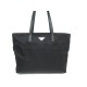 NEUF SAC A MAIN PRADA CABAS FOURRE TOUT EN TOILE NYLON NOIR NEW HAND BAG 1250€