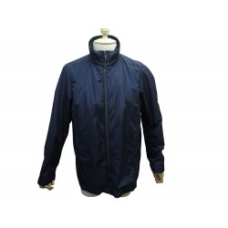 BLOUSON PRADA MANTEAU CONVERTIBLE 2 EN 1 SGV730 L 52 NYLON BLEU BLUE COAT 3000€