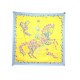 FOULARD HERMES CHEVAL FLEURI CARRE 90 SOIE JAUNE + BOITE SILK SCARF 495€