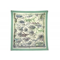 VINTAGE RARE FOULARD HERMES GRAND VENT 1ERE EDITION 1965 SOIE BROCHEE SCARF 495€