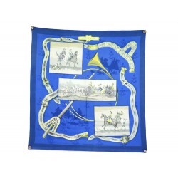 VINTAGE FOULARD HERMES A COR & A CRI 1960 CHARLES HALLO CARRE 90 SOIE SCARF 495€