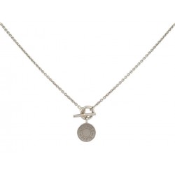 COLLIER HERMES PENDENTIF AMULETTE EX-LIBIRIS 41CM ARGENT MASSIF NECKLACE 485€