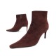 NEUF CHAUSSURES DOLCE & GABBANA BOTTINES DAIM MARRON 37.5 