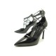 NEUF CHAUSSURES LOUIS VUITTON COVER GILR ESCARPINS 37.5 CUIR NOIR SHOES 990€