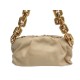 SAC A MAIN BOTTEGA VENETA POUCH CHAIN EN CUIR BEIGE LEATHER HAND BAG PURSE 3400€