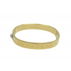 BRACELET LOUIS VUITTON JONC M00251 MANCHETTE NANOGRAM 17 CM EN METAL DORE 545€