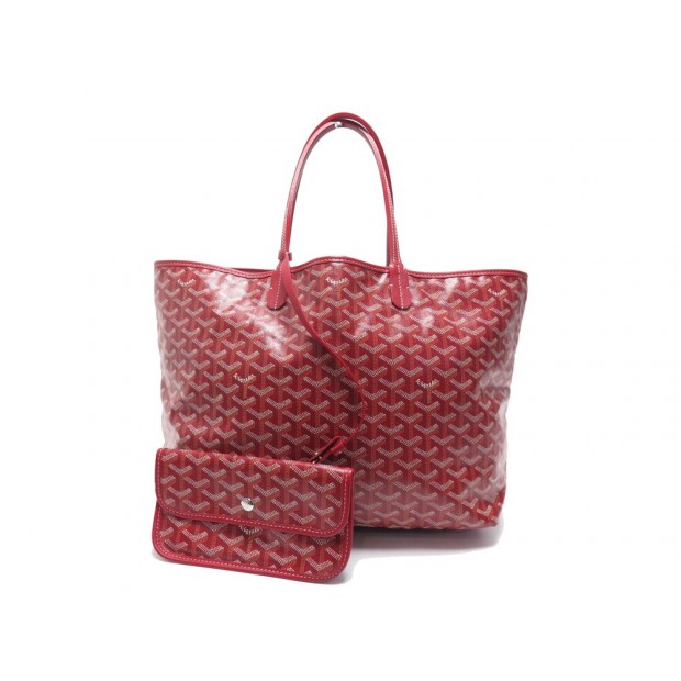 NEUF SAC A MAIN GOYARD SAINT LOUIS PM EN TOILE ROUGE CABAS POCHETTE TOTE BAG NEW