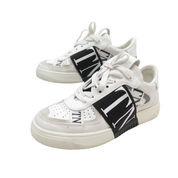 CHAUSSURES VALENTINO BASKETS VL7N SZV66W2 36 IT 37 FR CUIR ET DAIM SNEAKERS 790€