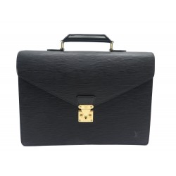 VINTAGE SACOCHE LOUS VUITTON CARTABLE ROBUSTO 2 SOUFFLETS CUIR BRIEFCASE 3900€