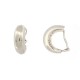 BOUCLES D'OREILLES CHANEL CREOLES LOGO ARGENT MASSIF 25GR SILVER HOOP EARRINGS