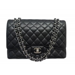 NEUF SAC A MAIN CHANEL MAXI CLASSIQUE TIMELESS JUMBO CUIR CAVIAR HAND BAG 11700€