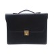 NEUF VINTAGE PORTE DOCUMENTS LANCEL SACOCHE EN CUIR NOIR CARTABLE BRIEFCASE 700€