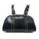 NEUF SAC A MAIN LANCEL BOWLING ELSA A03284 TOILE FACON LEZARD NOIR HAND BAG 590€